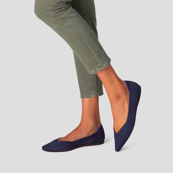 Rothy’s the Point Navy Ballet Flats - Size 9 - Picture 2 of 8